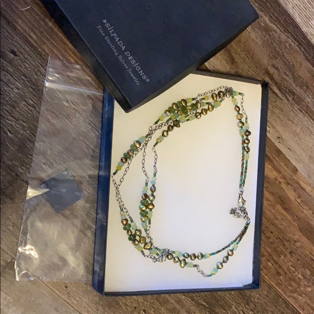 Silpada Green Pearl Necklace